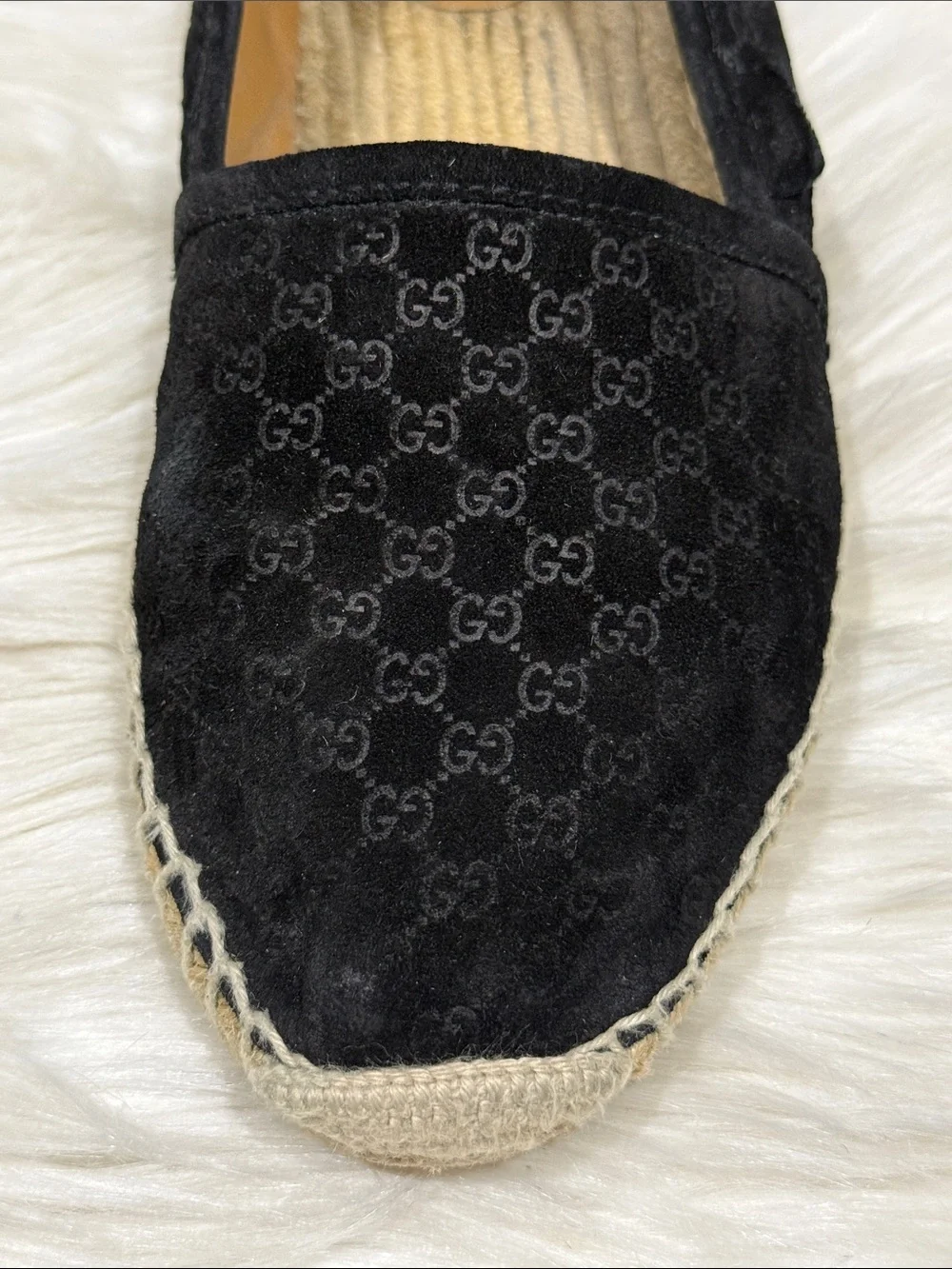 GUCCI Micro Guccissima Suede Espadrilles